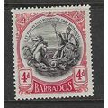 BARBADOS 1918-20 WATERMARK MULTI-CROWN CA COLOU...