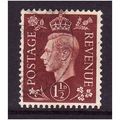 GREAT BRITAIN 1937 SG464 1 1/2d RED BROWN FINE ...