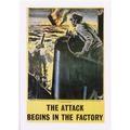 WW2 Poster Art Postcard Attack Begins in the Fa...