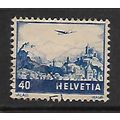 SWITZERLAND 1941 AIR LANDSCAPES 40c BLUE ON ORA...