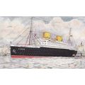 MS Europa German Ocean Liner 1950s Ship Postcard