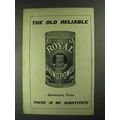 1903 Royal Baking Powder Ad - The Old Reliable