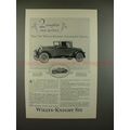1927 Willys Knight 70 Cabriolet Coupe Car Ad - NICE!!