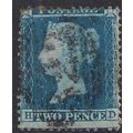 GB 1854 - 57 QV 2d Blue ( H & D ) Victoria Perf...