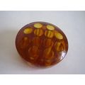 Vintage Davidson Flower Rose Frog Amber 2 1/4" ...
