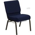 50x Blue Gold Dot 21'' Wide Church Chairs Book ...