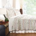 Twin size 100% Cotton Ruffle Stripes Quilt Set ...