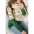 Stripe Crochet Hollow out Knit Sweater