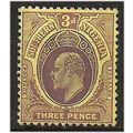 Southern Nigeria 1912 SG49 3d Puple/Yellow Moun...