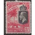 Gambia 1922 SG125 1 1/2d Bright Rose-Scarlet Mo...
