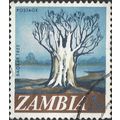 ZAMBIA, Baobab Tree, blue 1968, 2n