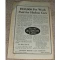 1914 Hudson Six-40 Car Ad, $930,000 per Week!
