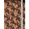 Western Fabric Cowboy Silhouettes 2 yards #19e