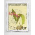 IVORY COAST 1999 FLOWERS 100F USED NATIVE ORCHI...