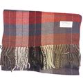 Mens Tradional Checked Scarf Burgundy Blue & Wh...