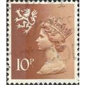 SCOTLAND, Queen Elizabeth Machin, orange-brown ...