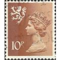 SCOTLAND, Queen Elizabeth Machin, orange-brown 1976, 10p, #3