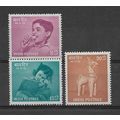 India.1957 Children's Day set of 3.Mounted Mint...