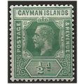 Cayman Isalnds 1912 SG41 1/2d Green Mounted Min...