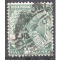 India 1911 - SG 202 - KGV ½a green - used 6