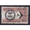 CANAL ZONE 1965 AIR 30c USED SG241