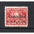 Canada - 25c Red War Tax, Pre-Cancelled U.S.P.C...
