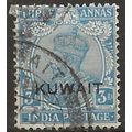 Kuwait 1929 SG20 3a Blue Fine Used . .