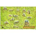 YORK & YOKSHIRE DALES Map Postcard (Salmon 1-09...