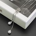 Simulated Pearl Crystal Long Sweater Chain