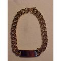 ID Bracelet Gold Heavy Duty ID Tag Bracelet Pav...