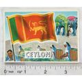 A&BC gum card Flags of the World 5 Ceylon