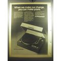 1975 Pioneer PL-10 Turntable Ad - When we make ...