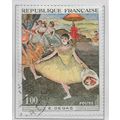FRANCE 1970 USED ART DEGAS DANCER BALLET CURTSE...