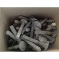 100 CUP SQUARE HEX BOLTS M6 x 40mm THREADED GAL...