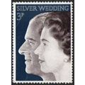 1972 Royal Siver Wedding.3p Value. Queen & Prin...