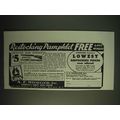 1936 A.F. Stoeger Ad - Restocking pamphlet free to N.R.A. members