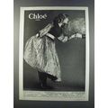 1981 Chloe Women's Fashion Dress Ad