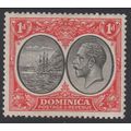 Dominica Sg73 1d Black & Scarlet mounted mint (...