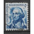 USA 1966 PROMINENT AMERICANS 5c BLUE WASHINGTON...