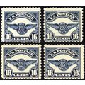 C5, Mint NH 16¢ Group of Four Stamps SCV $480.0...