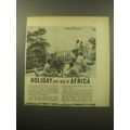 1959 Cunard Cruise Advertisement - Holiday your way to Africa