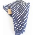 Ladies Scarf Silver Spotted Dark BlueBackground...