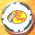 Bass Pro Shops Poker Chip Golf Ball Marker - Green