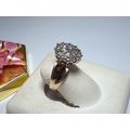 Estate .76cttw Natural Round Diamond Flower Top...