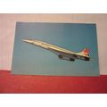 CONCORDE IN FLIGHT aeroplane unused postcard Co...