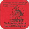 BEER MAT - GREENALL WHITLEY BREWERY - SMILE PLE...