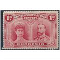 Rhodesia 1910 SG123 1d Bright Carmine Mounted Mint