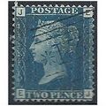 1858 SG47 2d Blue Plate 13 Fine Used Check Lett...