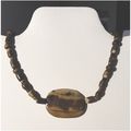 Necklace seashell pendant with glass beads chun...