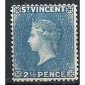 St Vincent 1897 SG61 2 1/2d Blue Mounted Mint .. .
